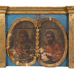 A Continental Double Portrait Panel 18th 2f4b0f