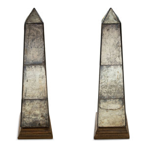 A Pair of Mirrored Obelisks 19th 20th 2f4b38