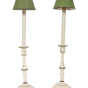 A Pair of French Green and White 2f4b42