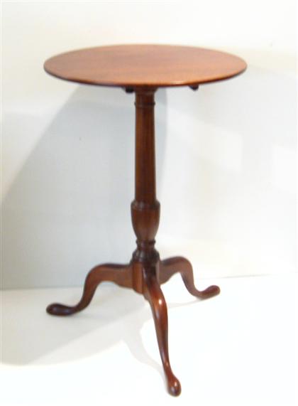 Queen Anne mahogany tilt-top candlestand