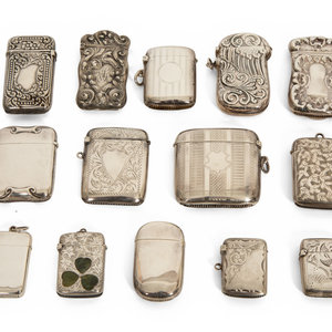 A Collection of Silver Vesta Cases
19th/20th