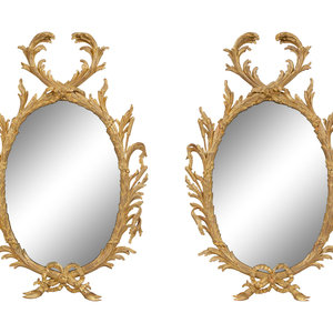 A Pair of George III Giltwood Mirrors
Circa