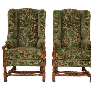 A Pair of English Oak Wingback 2f4b6d