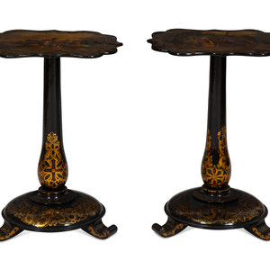 A Pair of English Parcel Gilt and