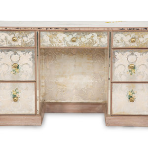 A French Eglomise Mirrored Desk Early 2f4b93