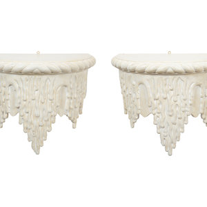 A Pair of White Painted Grotto 2f4baf