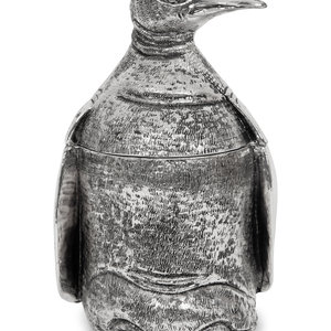 A Mauro Manetti Silver-Plated Penguin