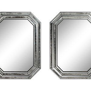 A Pair of Octagonal Faceted Glass