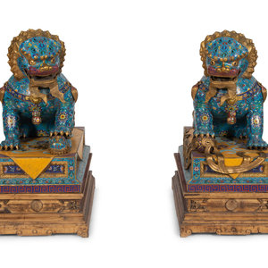 A Pair of Large Chinese Cloisonn  2f4bc1