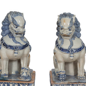 A Pair of Chinese Glazed Ceramic