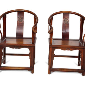 A Pair of Chinese Hardwood Chairs 19th 20th 2f4bc6