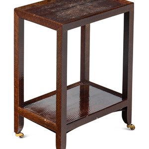 A Python Veneered Side Table Attributed 2f4be0