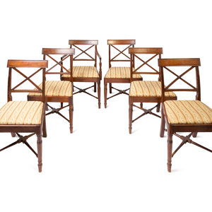 A Set of Six Regency Mahogany Dining 2f4c30