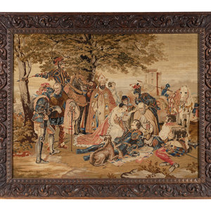 A Continental Needlepoint Panel 2f4c39