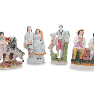 A Collection of Eight Staffordshire