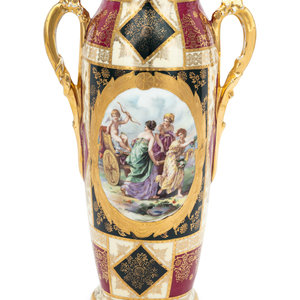 A Vienna Style Porcelain Vase 20th 2f4c59