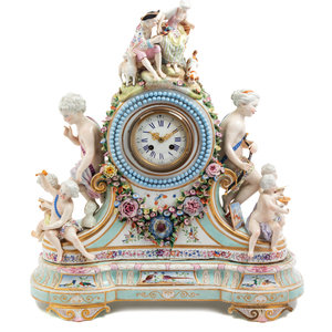 A German Porcelain Mantel Clock 2f4c5c