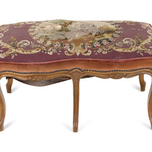 A Louis XV Style Needlepoint Upholstered