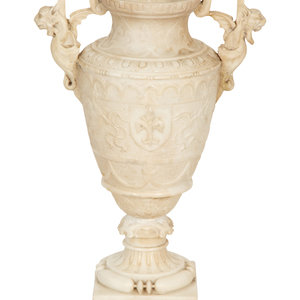 An Italian Carved Marble Urn with 2f4c86