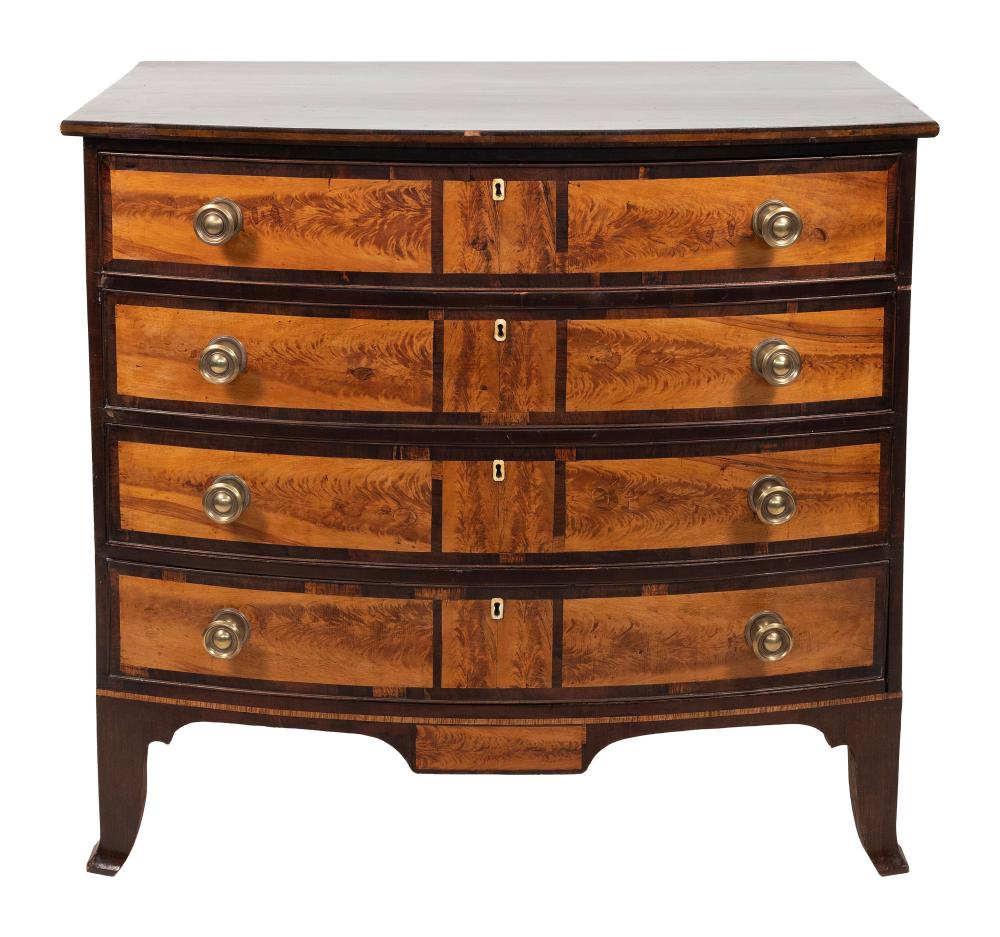 HEPPLEWHITE BOWFRONT BUREAU PORTSMOUTH  2f26a0