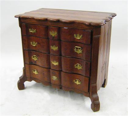 Continental stained pine chest of drawers