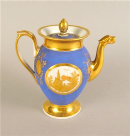 French porcelain coffee pot    late