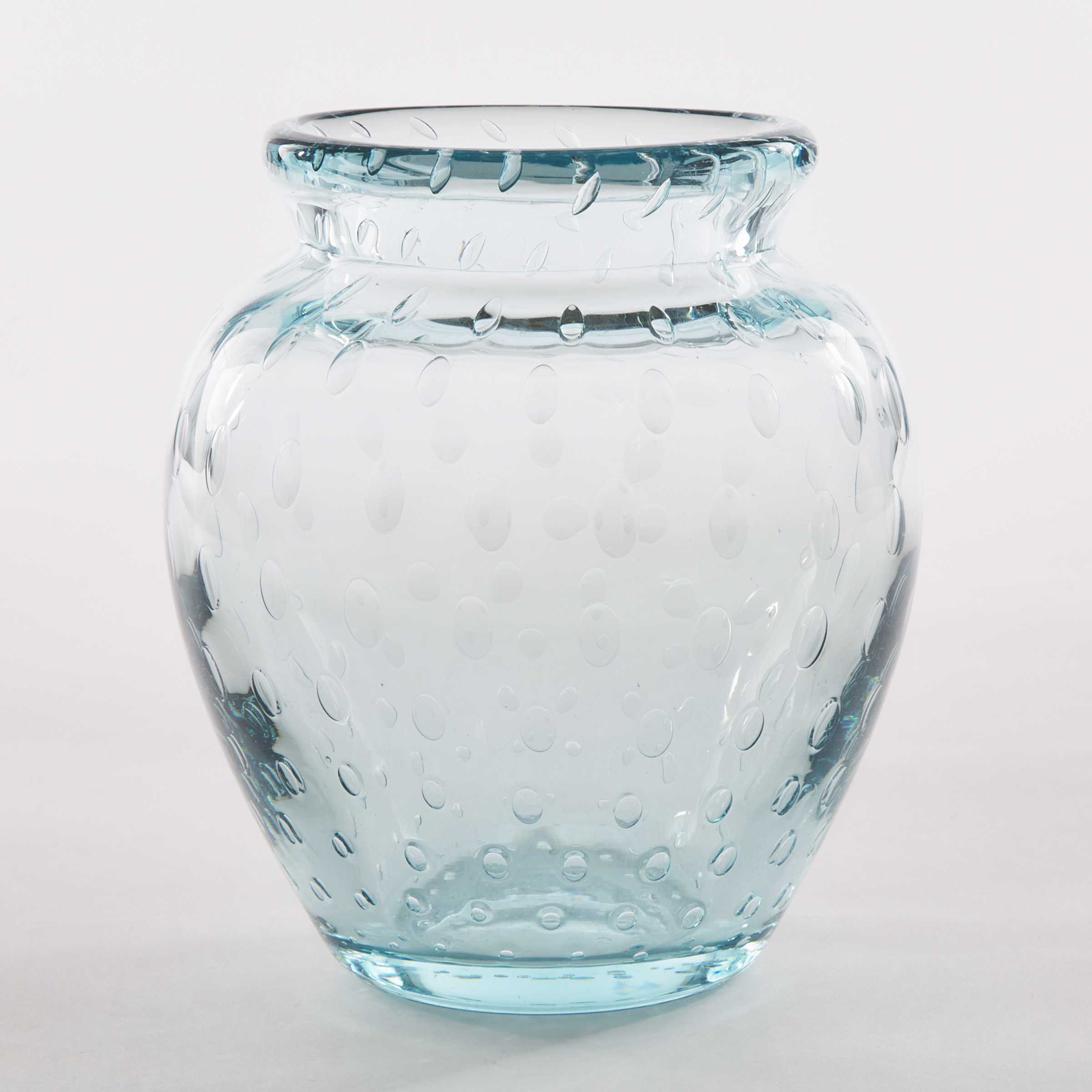Daum Blue Glass Vase 20th century 2f26ef