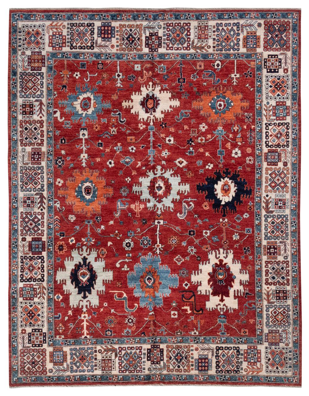 HERIZ AND KUBA DESIGN RUG: 7'9"