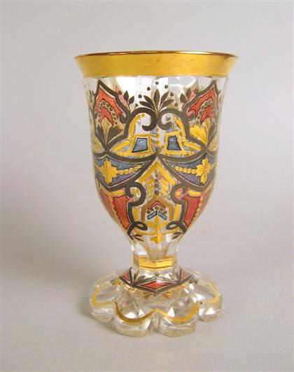 Bohemian enameled and cut glass