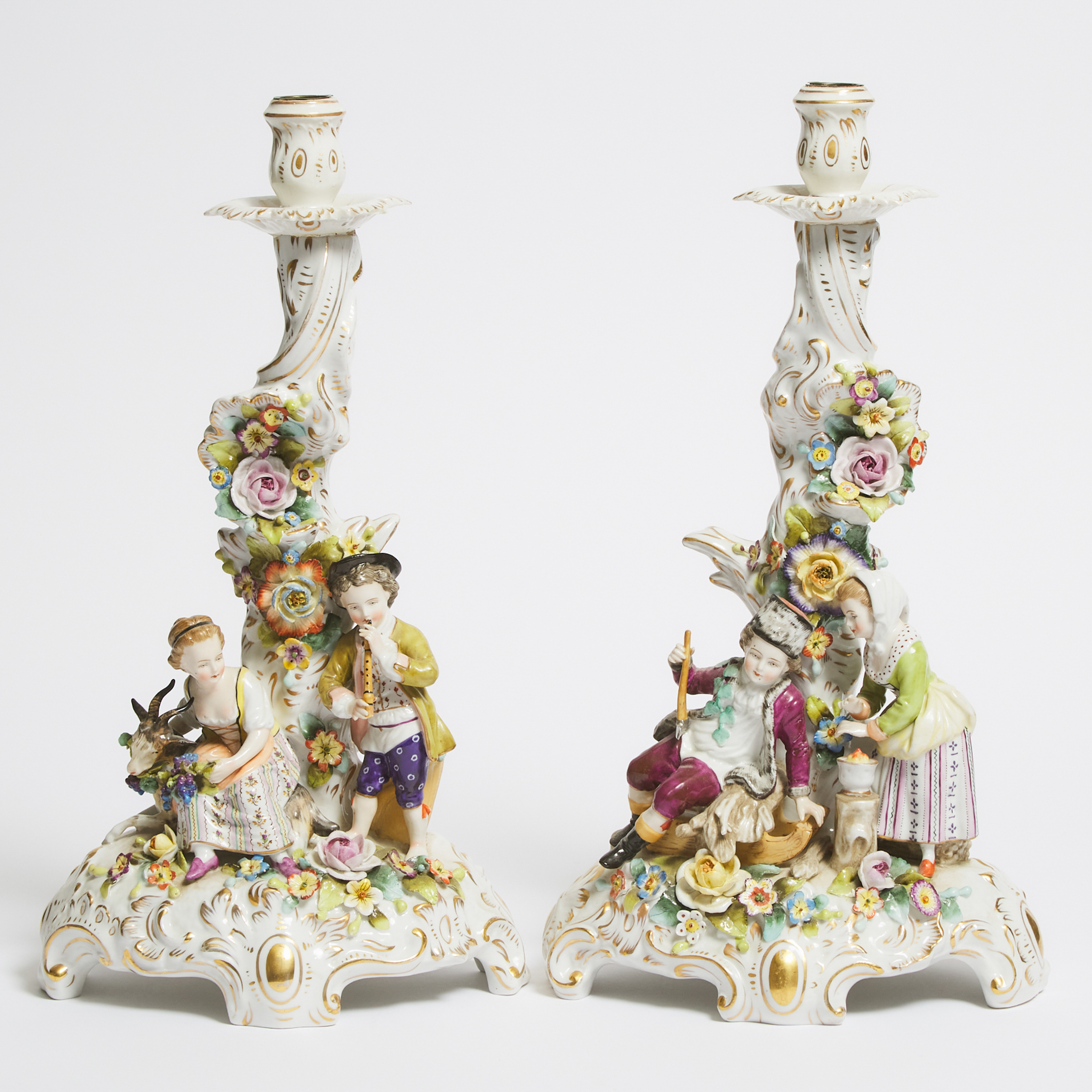 Pair of German Porcelain Candlestick 2f2775