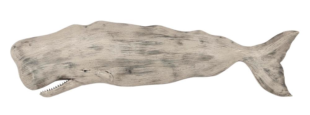 LARGE CARVED WOODEN SPERM WHALE 2f27a2