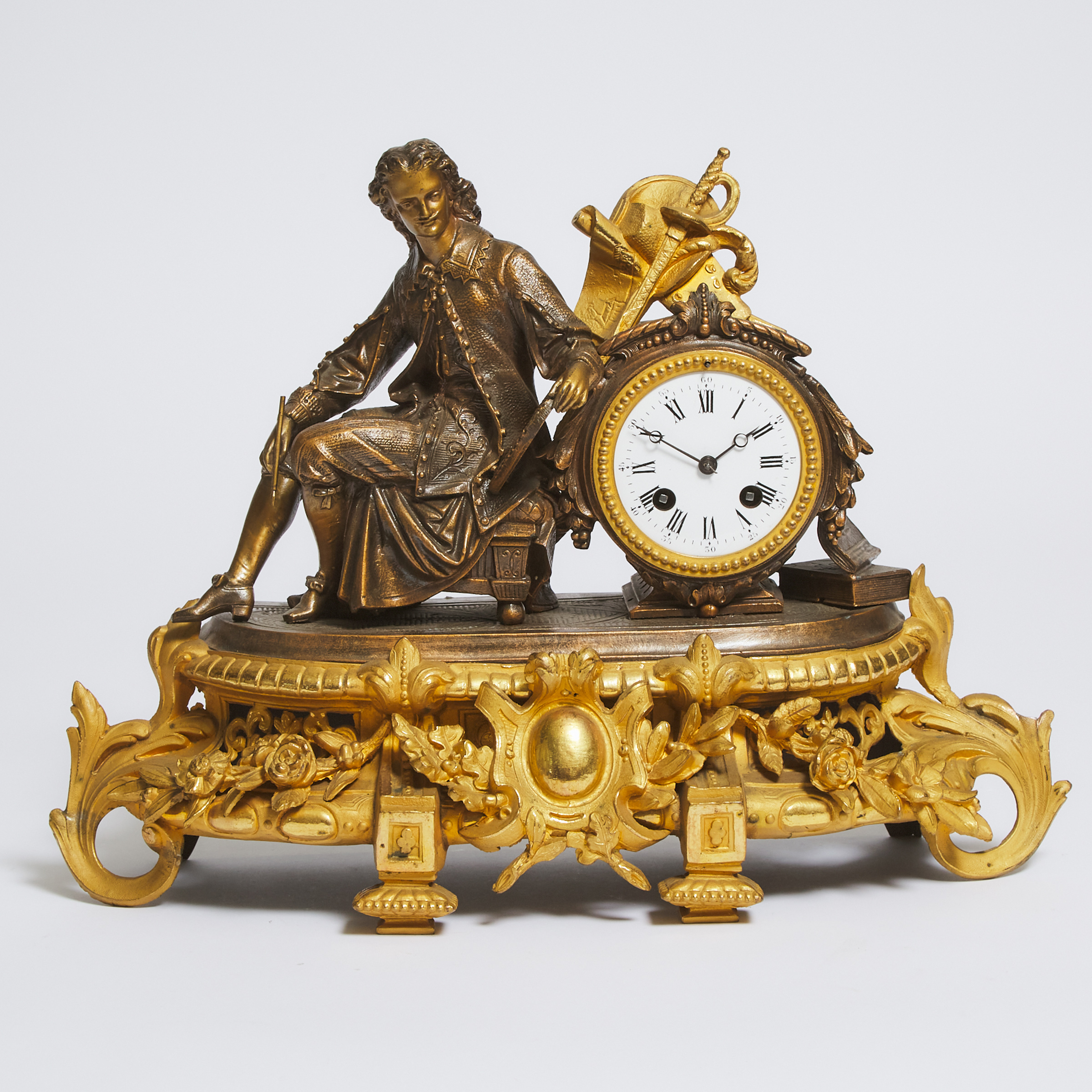 French Gilt and Coppered Metal Figural