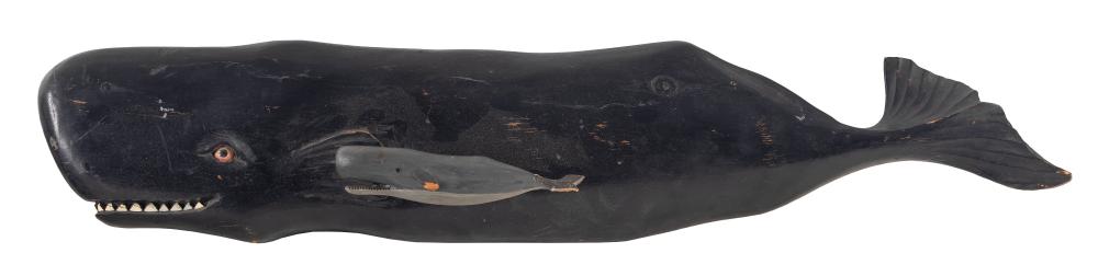 CARVING OF A SPERM WHALE AND CALF 2f2848