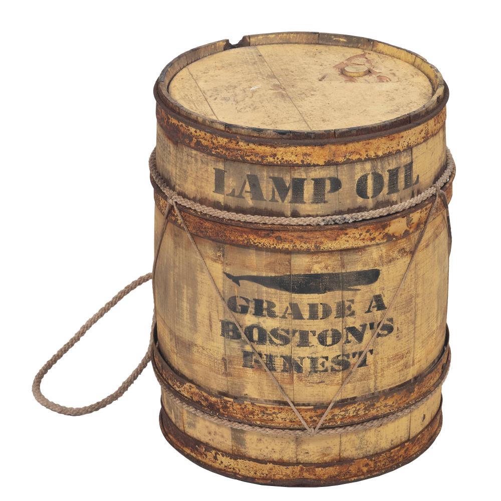 "LAMP OIL" CASK, MADE FROM A SWORDFISHING