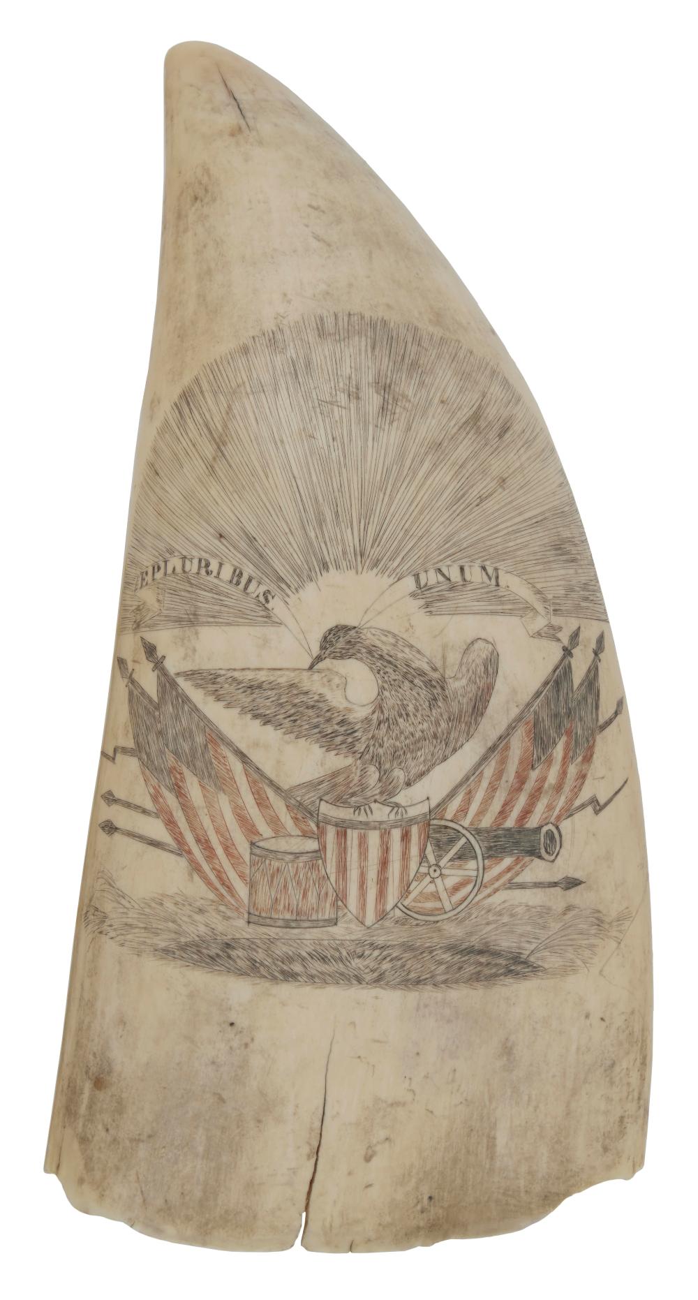 PATRIOTIC POLYCHORME SCRIMSHAW