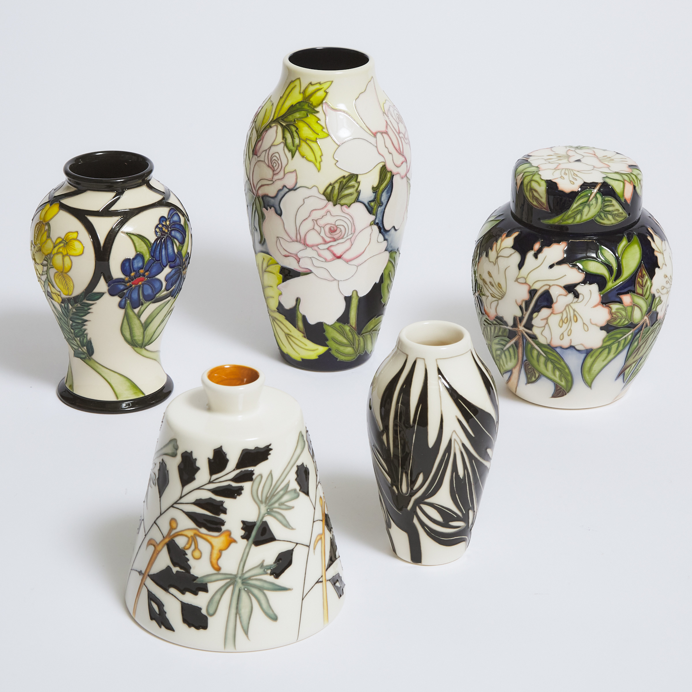 Four Moorcroft Vases and a Covered 2f2869