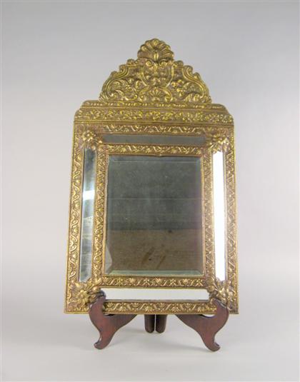 Brass repousse wedding mirror  4b741