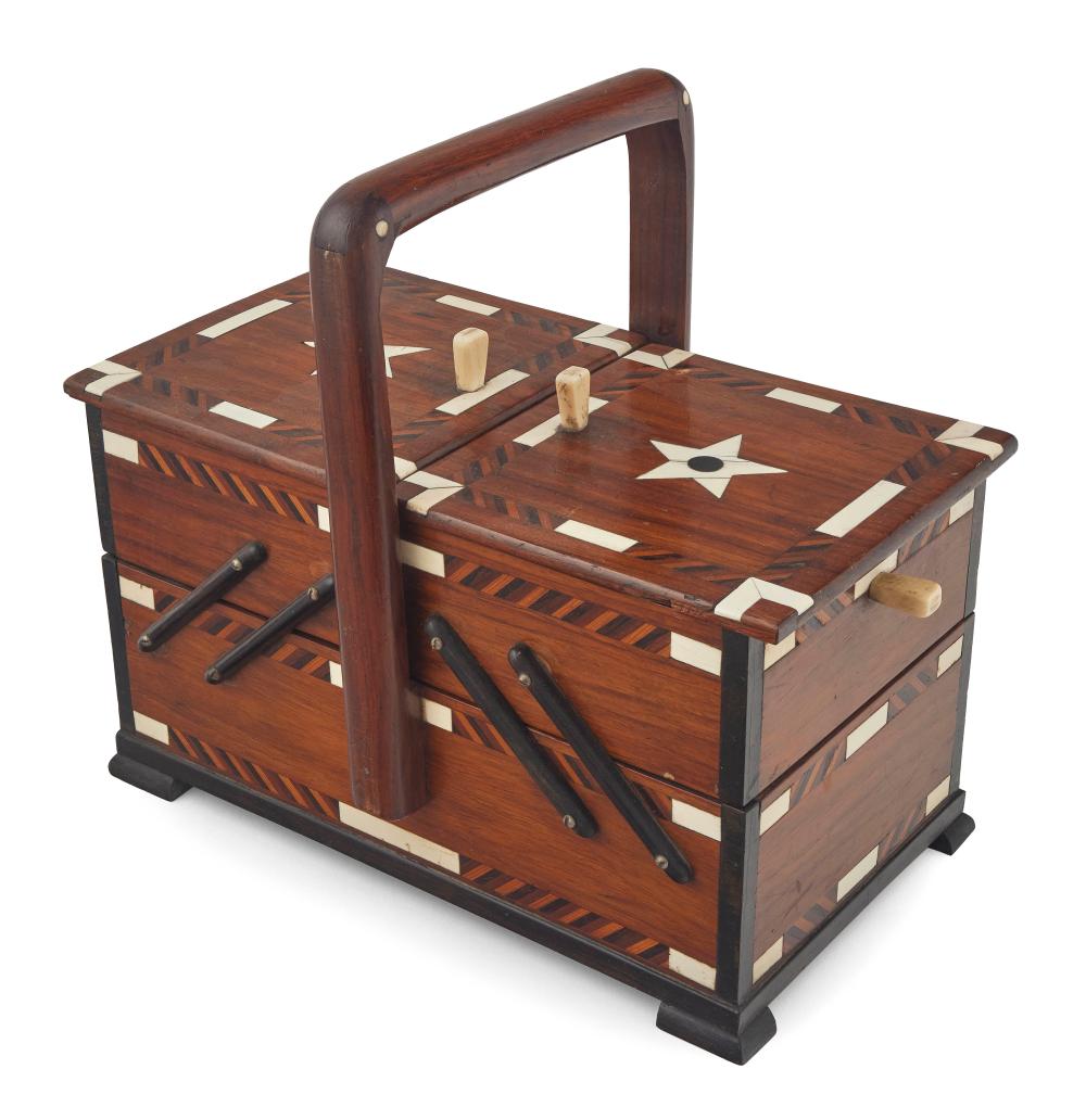 INLAID SEWING BOX WITH SWING HANDLE 2f2891