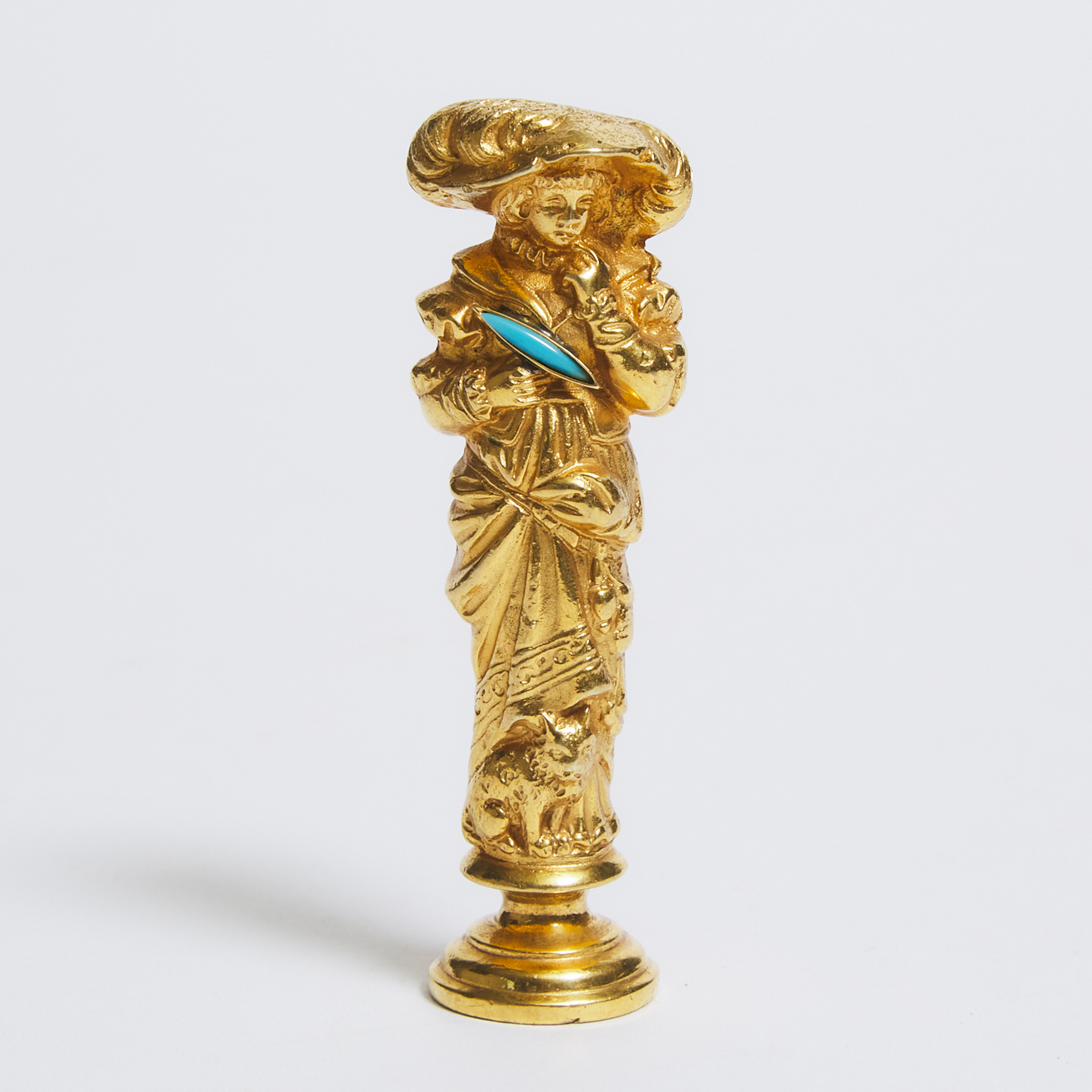 Turquoise Set Gilt Metal Figural 2f289b