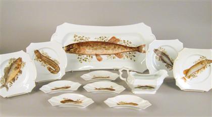 Continental porcelain fish service 