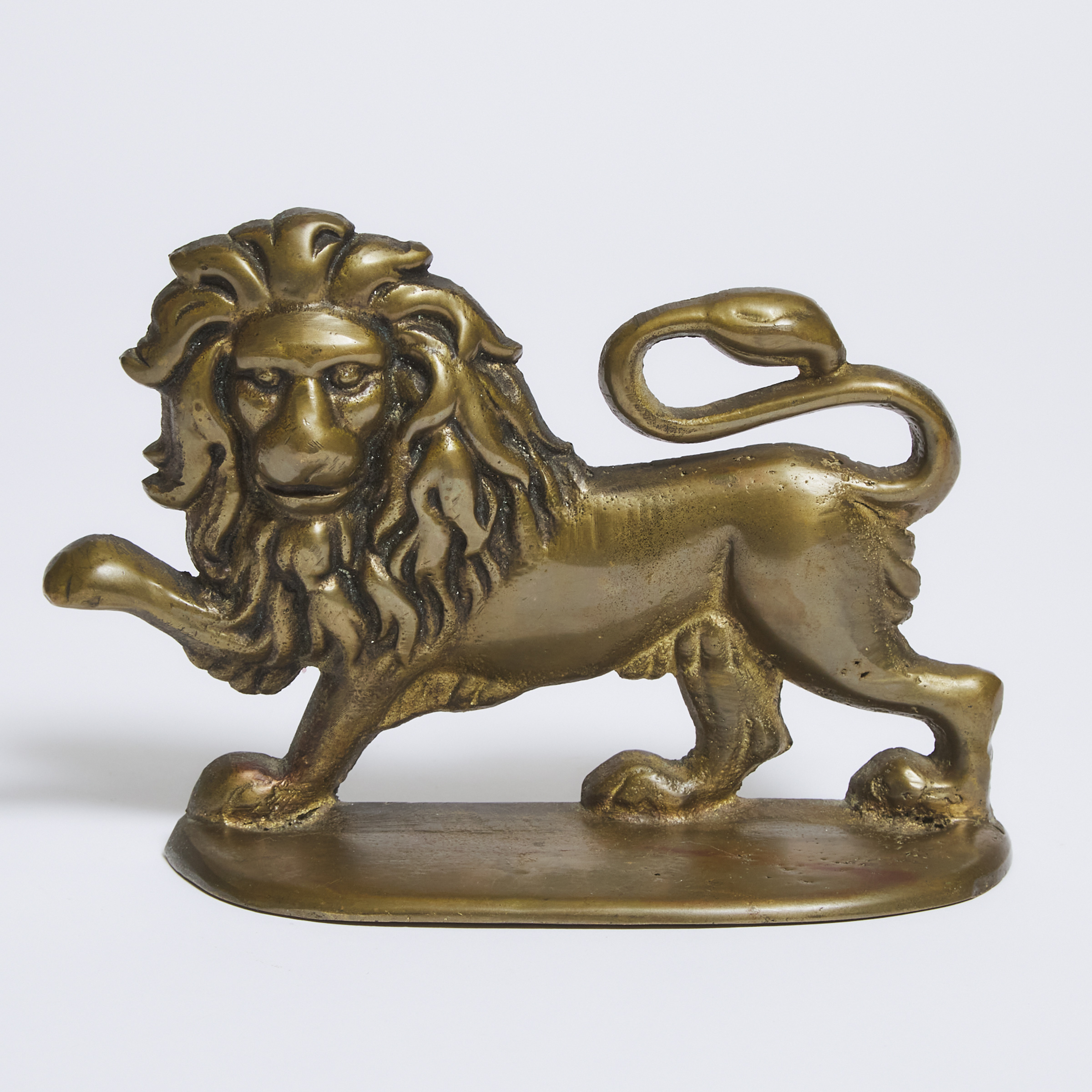 Gilt Bronze Lion Form Door Stop  2f28fa