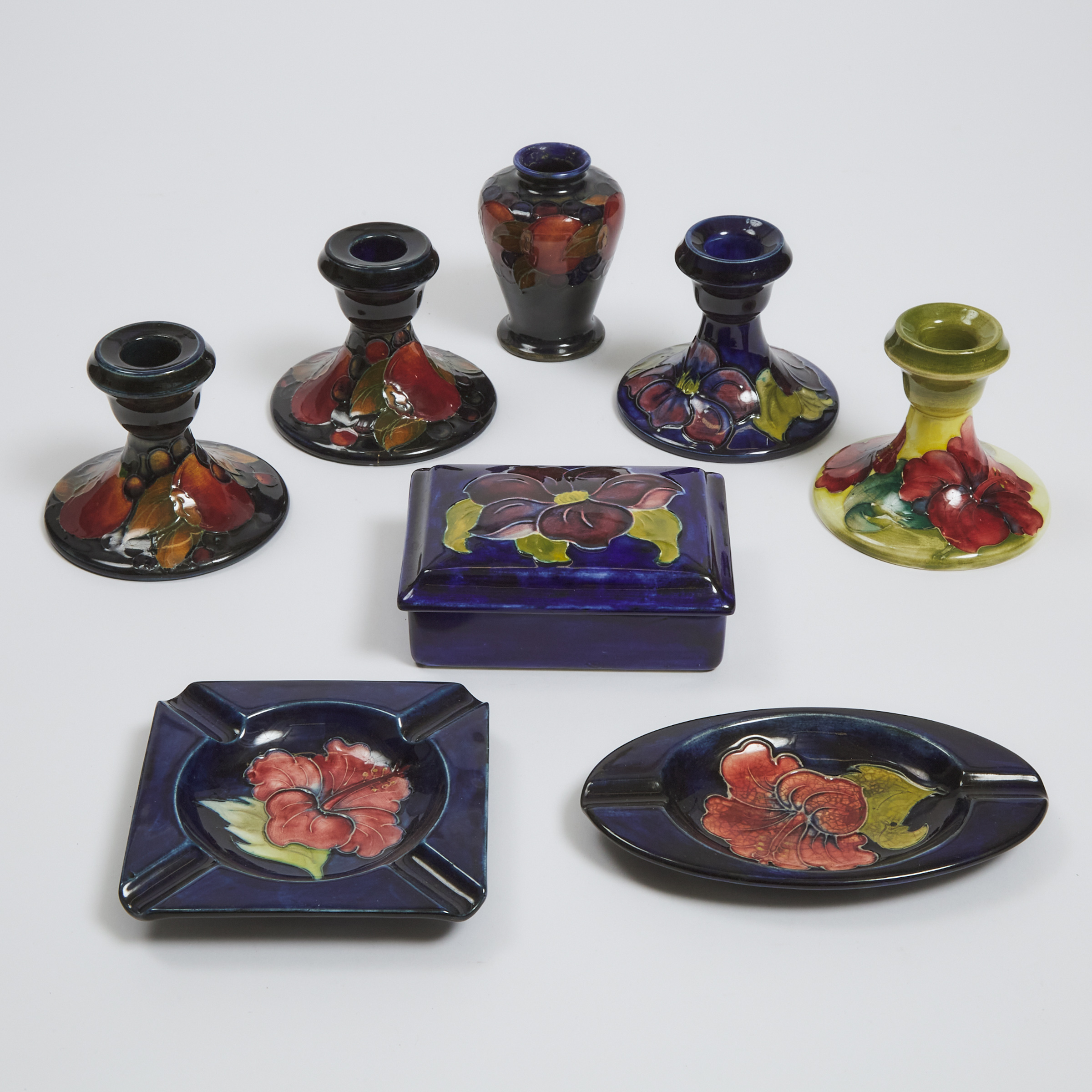 Group of Moorcroft Pomegranate,