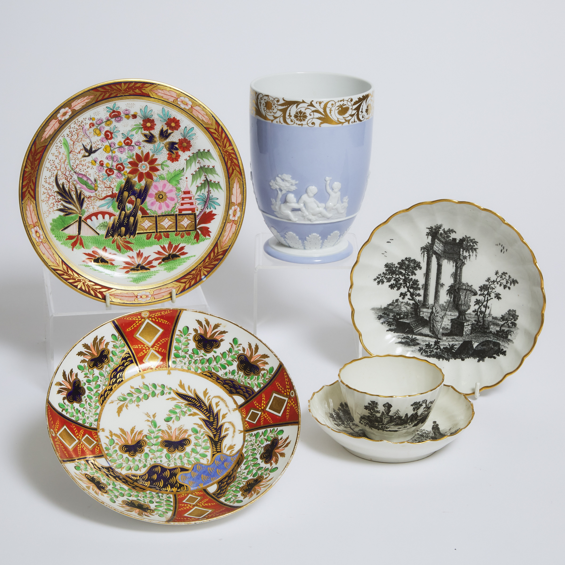 Group of Worcester, Caughley and Spode