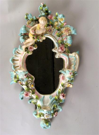 German porcelain shaped wall mirror 4b755