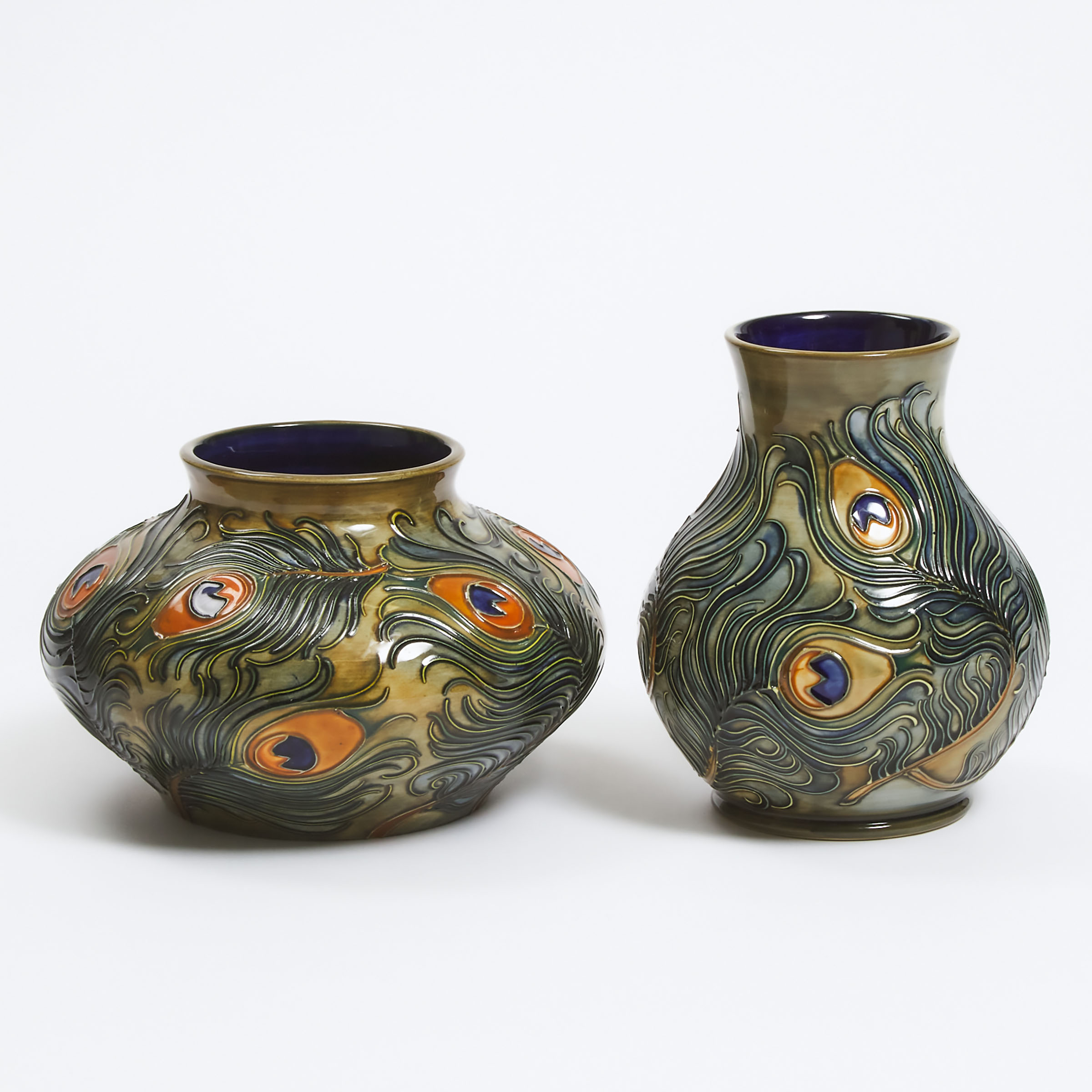 Two Moorcroft Phoenix Vases c 1998 2f2958