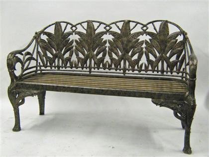 Silvered metal bench    20th century