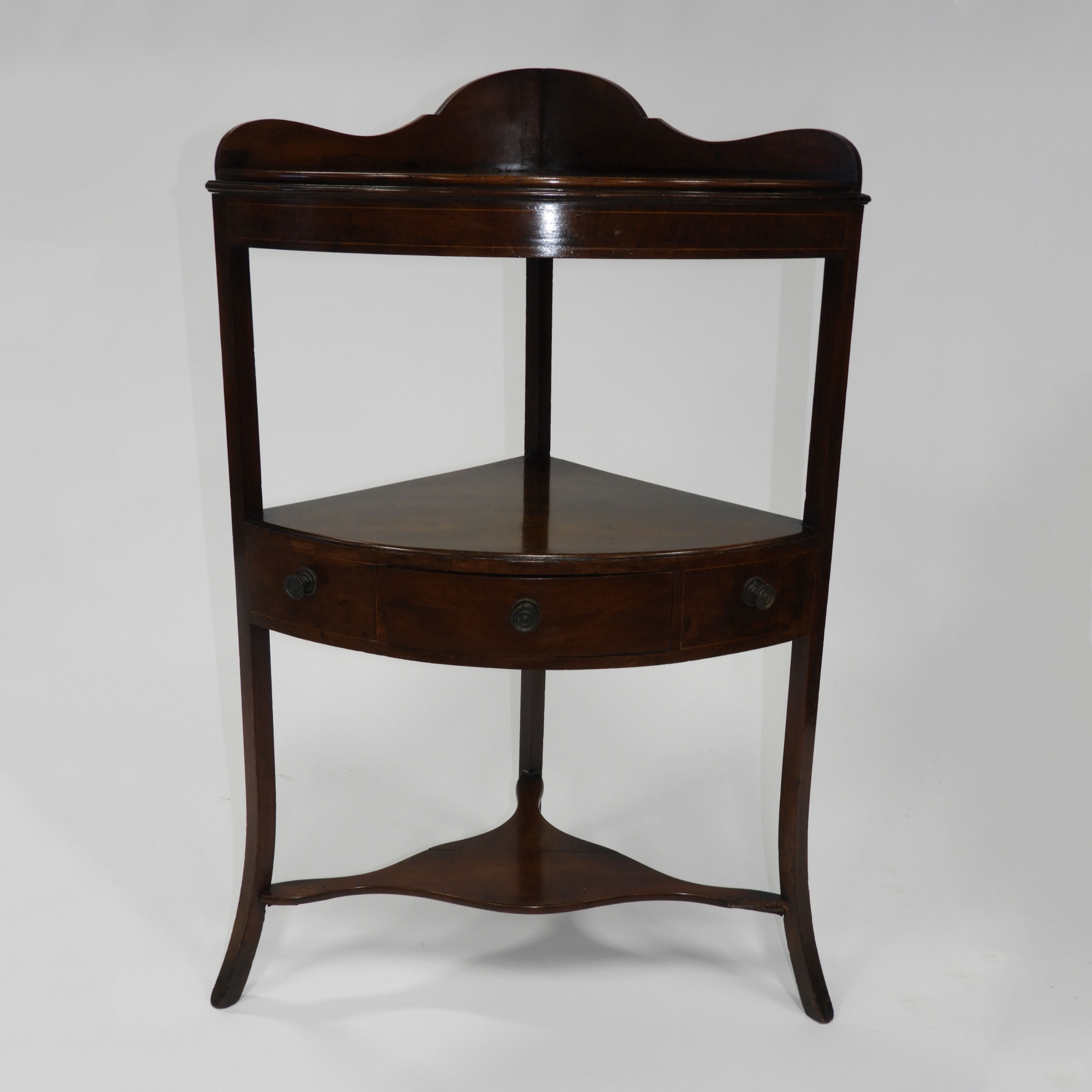 Georgian Mahogany Corner Wash Stand  2f2986