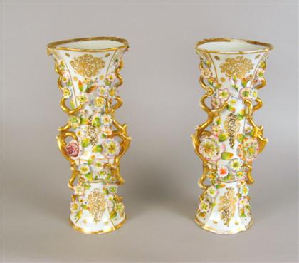 Pair of French porcelain vases