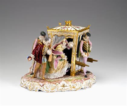 Large Dresden porcelain figure group