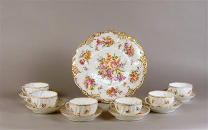 Dresden porcelain part tea service 